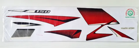 Bajaj Pulsar 150 Dual Disc Black Bike - Red Sticker — PULSAR sticker Sri Lanka